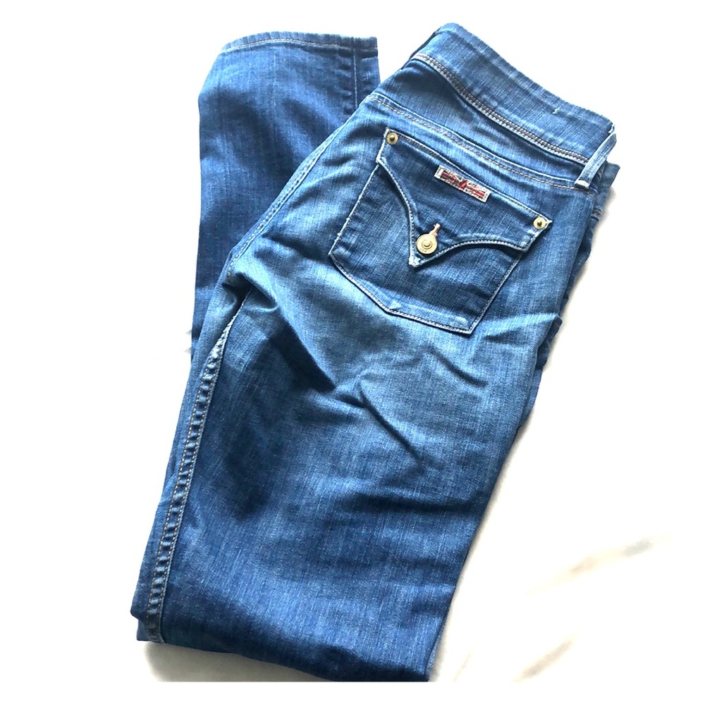 Hudson Straight-Leg Blue Wash Designer Denim